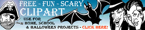 free scary clipart banner