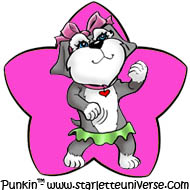 Punkin playing air guitar