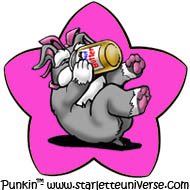 Punkin doing peanut butter
