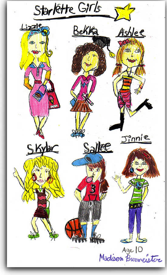 starlettes fan drawing by a little girl