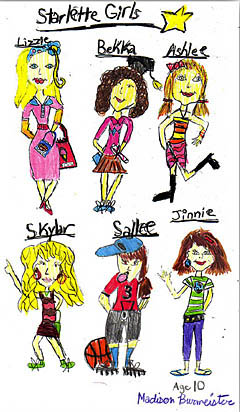 fan drawings of the starlettes